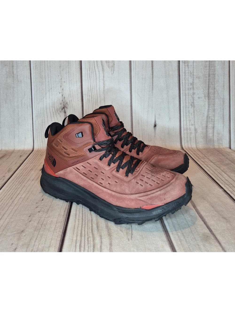 The North Face Men's Size 13 VECTIV Exploris 2 Brandy Brown/ Black Hiking Boots